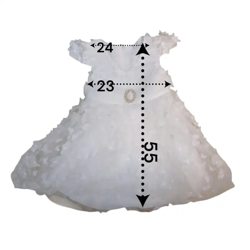 ست پیراهن و گیره مو دخترانه مدل عروس کد 35