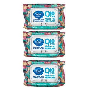 دستمال مرطوب پاک کننده آرایش Q10 مجموعه 3 عددی