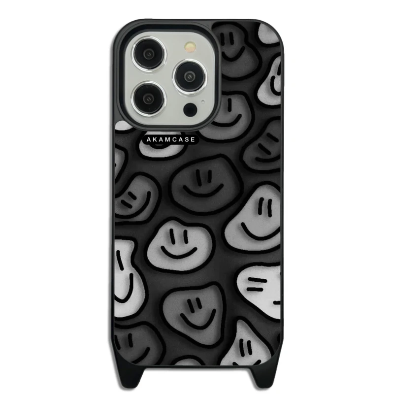 کاور آکام مدل AMCWLA15PRO-HAPPY FACE5 مناسب برای گوشی موبایل اپل iPhone 15 Pro