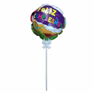 بادکنک فویلی مدل پایه دار طرح هپی کد S3