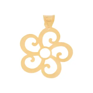 آویز گردنبند طلا 18 عیار زنانه قیراط طرح گل کد GH4690