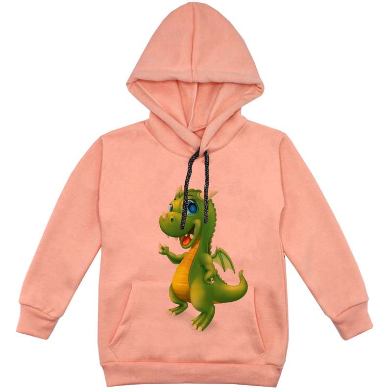 هودی پسرانه مدل دانیاسور F29 رنگ گلبهی