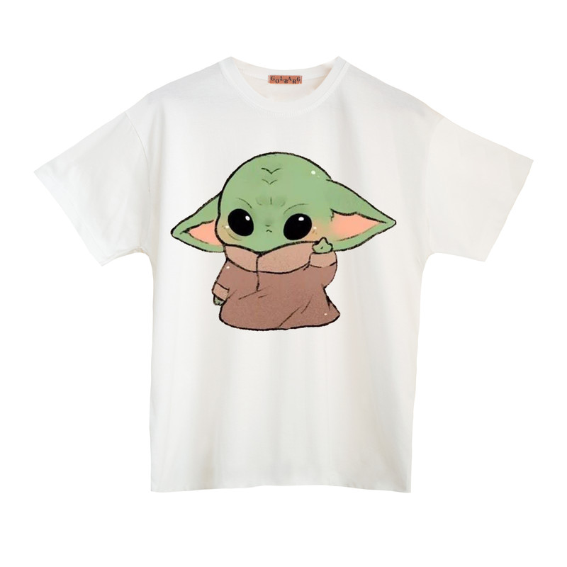 تی شرت آستین کوتاه زنانه مدل بیبی یودا