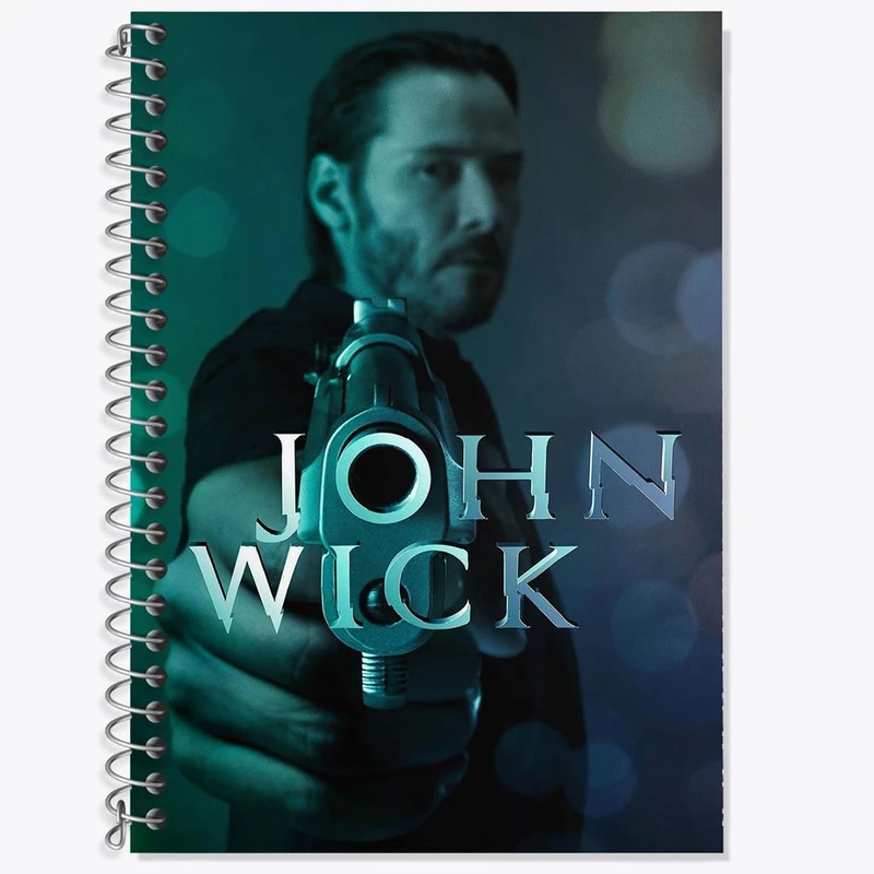 دفتر زبان 50 برگ خندالو مدل دو خط طرح جان ویک John Wick کد 2946