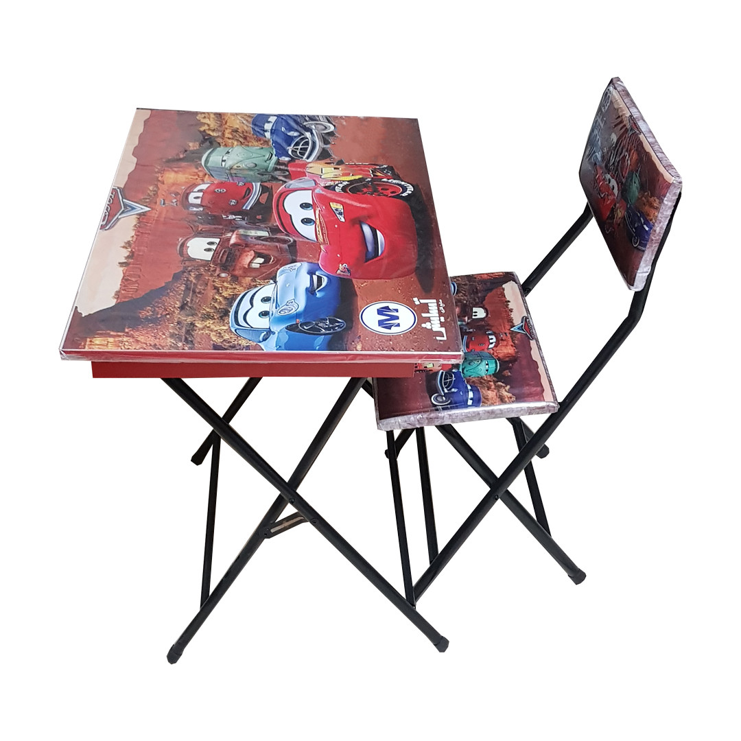 ست میز تحریر و صندلی آسایش مدل تاشو باکسدار طرح ماشین ها ست میز تحریر و صندلی آسایش مدل تاشو باکسدار طرح ماشین ها