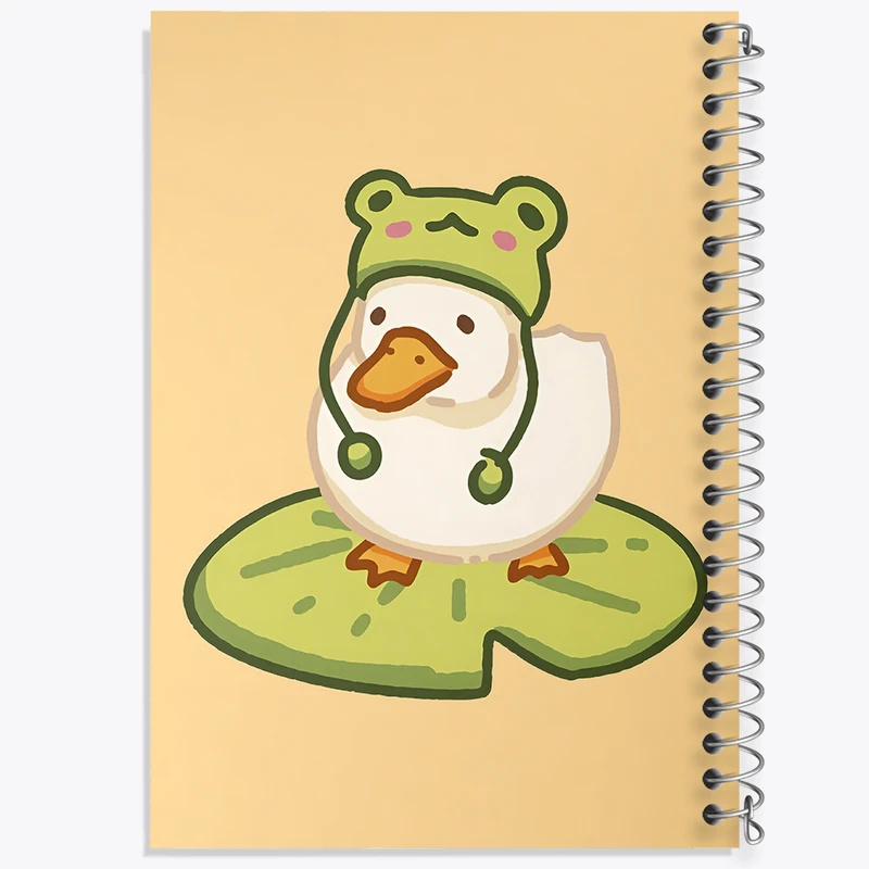 دفتر ژورنال نویسی 50 برگ خندالو مدل نقطه ای طرح اردک بامزه کد N2608