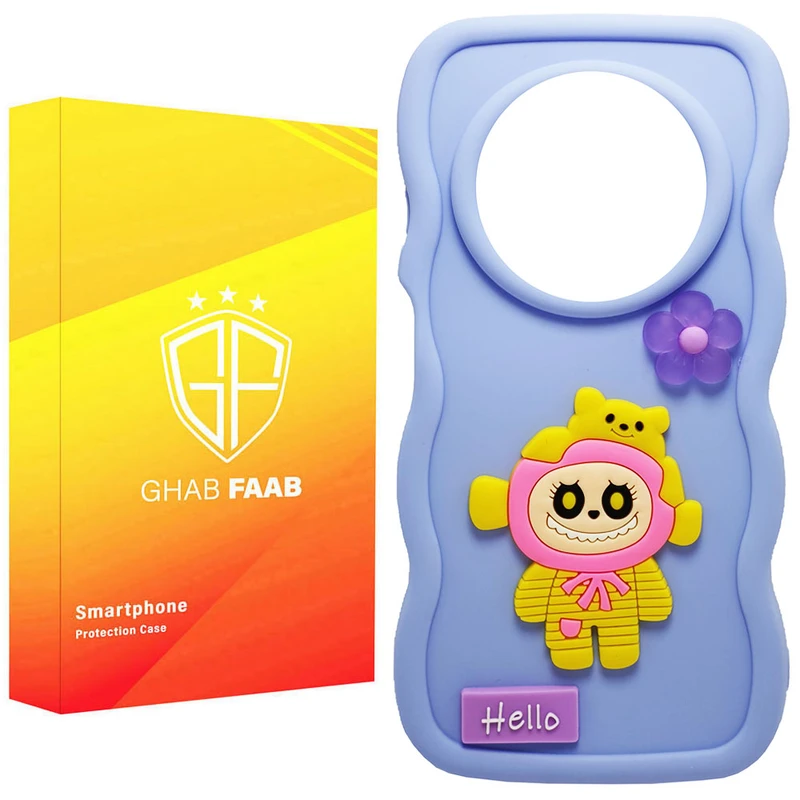 کاور قاب فاب مدل لبوبو سیلیکونی طرح دخترانه مناسب برای گوشی موبایل شیائومی  Redmi A3X / Redmi A3