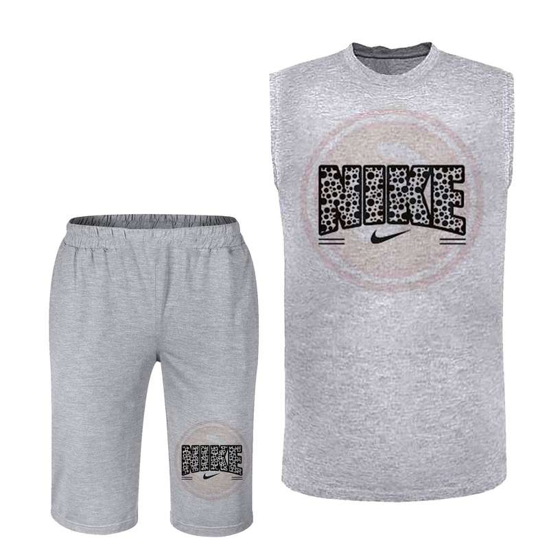 ست تاپ و شلوارک مردانه مدل 27 رنگ طوسی