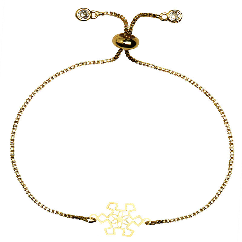 دستبند طلا 18 عیار زنانه الن نار مدل برف ELN1445
