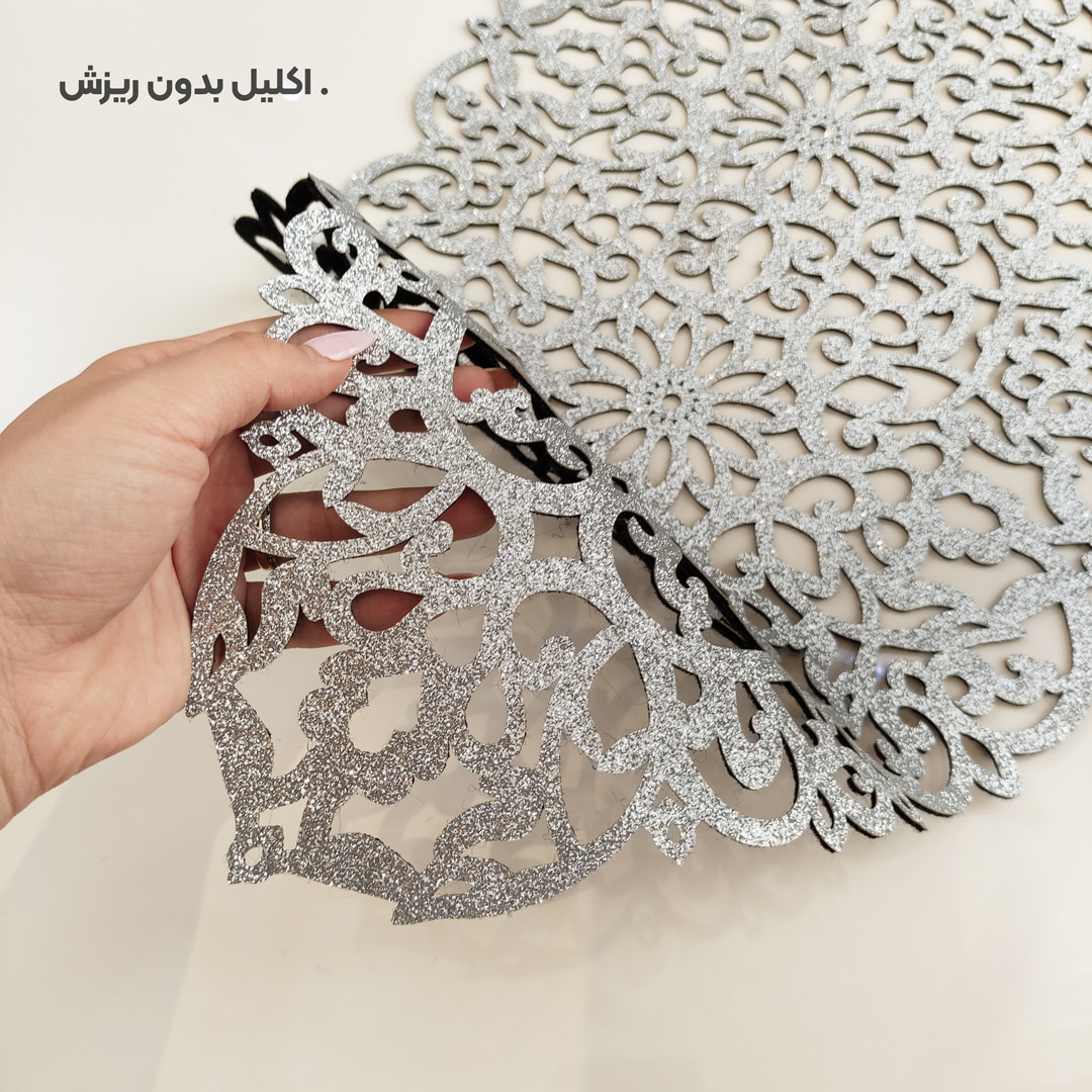 ست رومیزی 4 تکه مدل چرم اکلیلی کد RBLL001