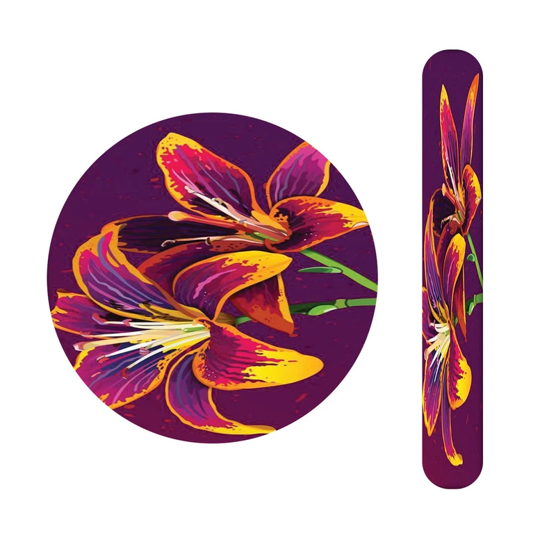 آینه آرایشی جیبی مدل گل کد  380به همراه سوهان ناخن 