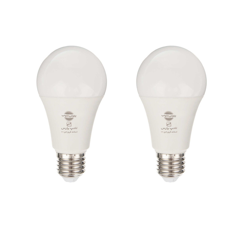 لامپ ال ای دی 11 وات دیمردار پارس شهاب کد 001 پایه E27 بسته 2 عددی