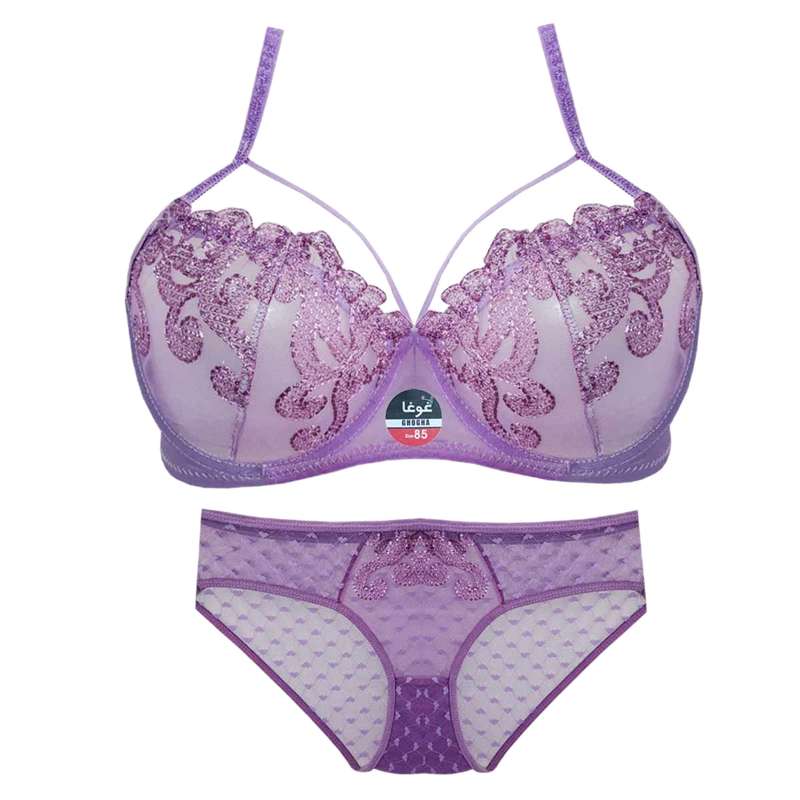 ست شورت و سوتین زنانه غوغا مدل  بنفشه کد OOid-0173BAN