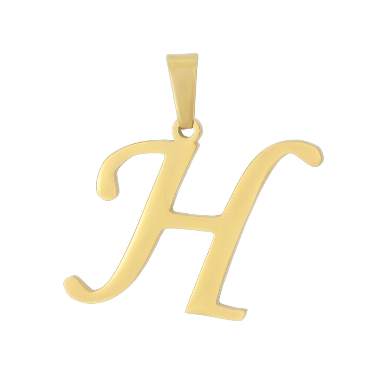 آویز گردنبند طلا 18 عیار زنانه جواهری میکا طرح H کد 0110007 -  - 1