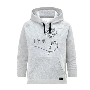 هودی زنانه مدل BTS کد J143 رنگ طوسی