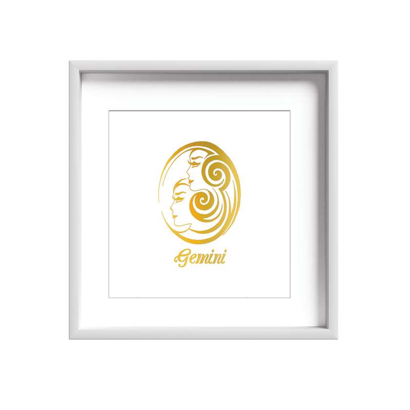 تابلو طلاکوب طرح ماه تولد خرداد مدل Gemini