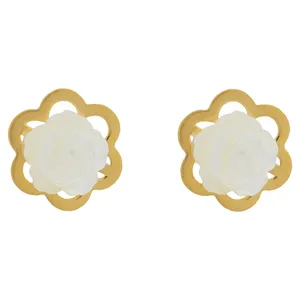 گوشواره طلا 18 عیار زنانه الن نار مدل 0785