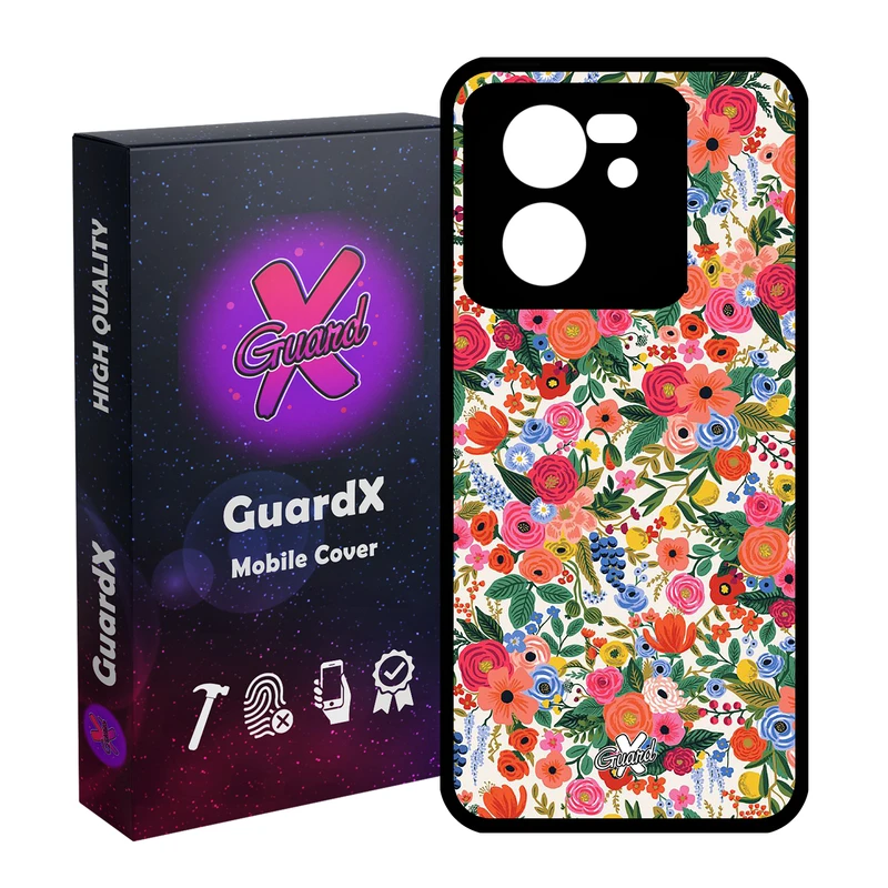 کاور گارد ایکس طرح گل مدل Glass10247 مناسب برای گوشی موبایل شیائومی 13T/13T Pro/Redmi K60 Ultra