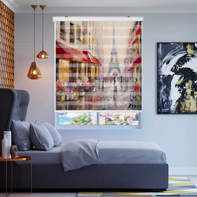 پرده زبرا زیو کد P6032 سایز 150X150 سانتی متر