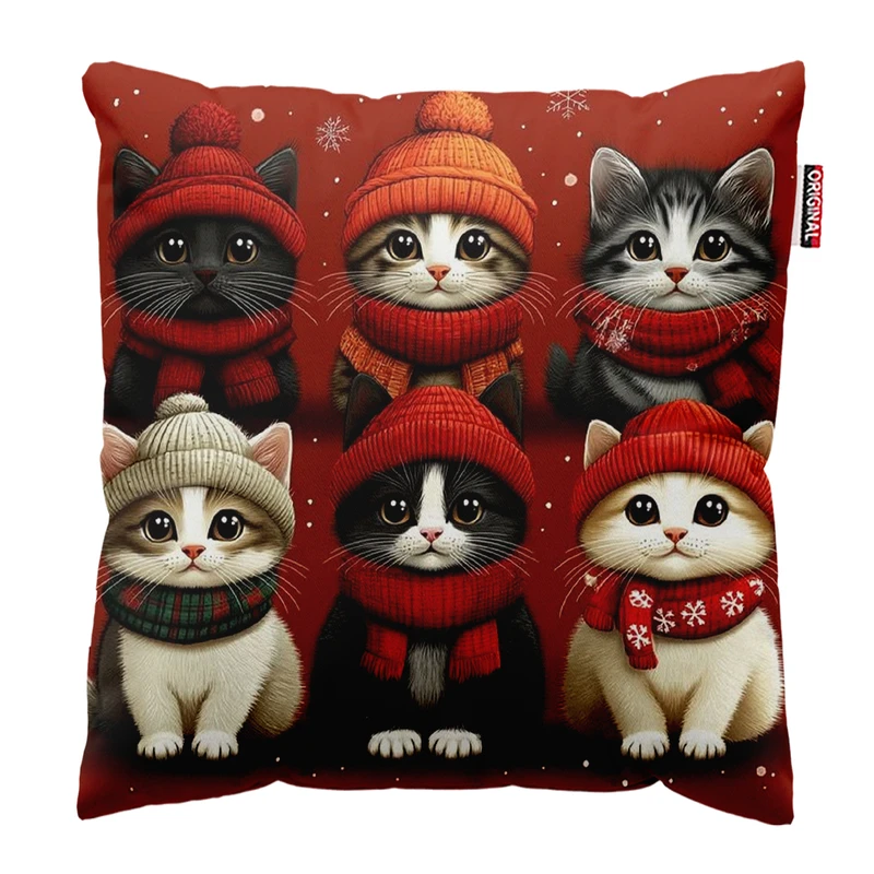 کوسن پاد آفرین مدل گربه کیوت بامزه فانتزی کد PK301992 سایز 30*30 سانتی متر