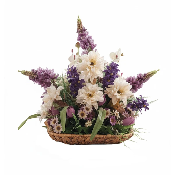 سبد گل مصنوعی مدل گل های رنگارنگ