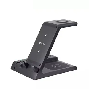 پایه نگهدارنده و شارژر بی سیم گوشی موبایل باوین مدل 6in1 wireless fast charger