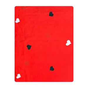 ملحفه آدنو مدل قلب کد CH65 یک نفره سایز 140x240 سانتی متر