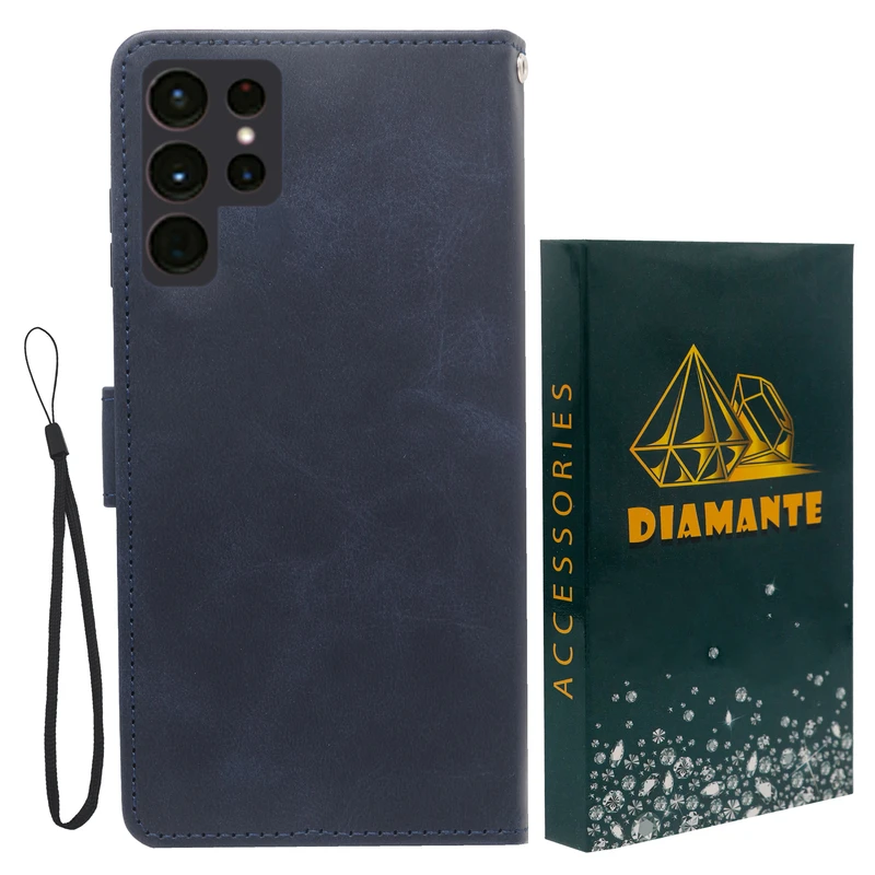 کیف کلاسوری دیامانته مدل Gira gn مناسب برای گوشی موبایل سامسونگ Galaxy S24 Ultra به همراه بند آویز