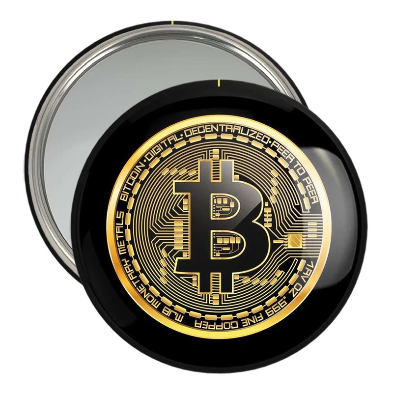 آینه جیبی خندالو طرح ارز دیجیتال بیت کوین  کد 4083