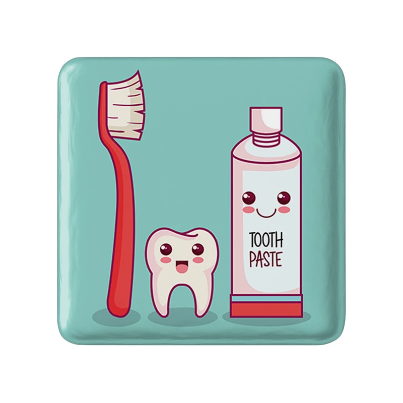 مگنت خندالو طرح دندان و دندان پزشکی کودکانه مدل مربعی کد 36698