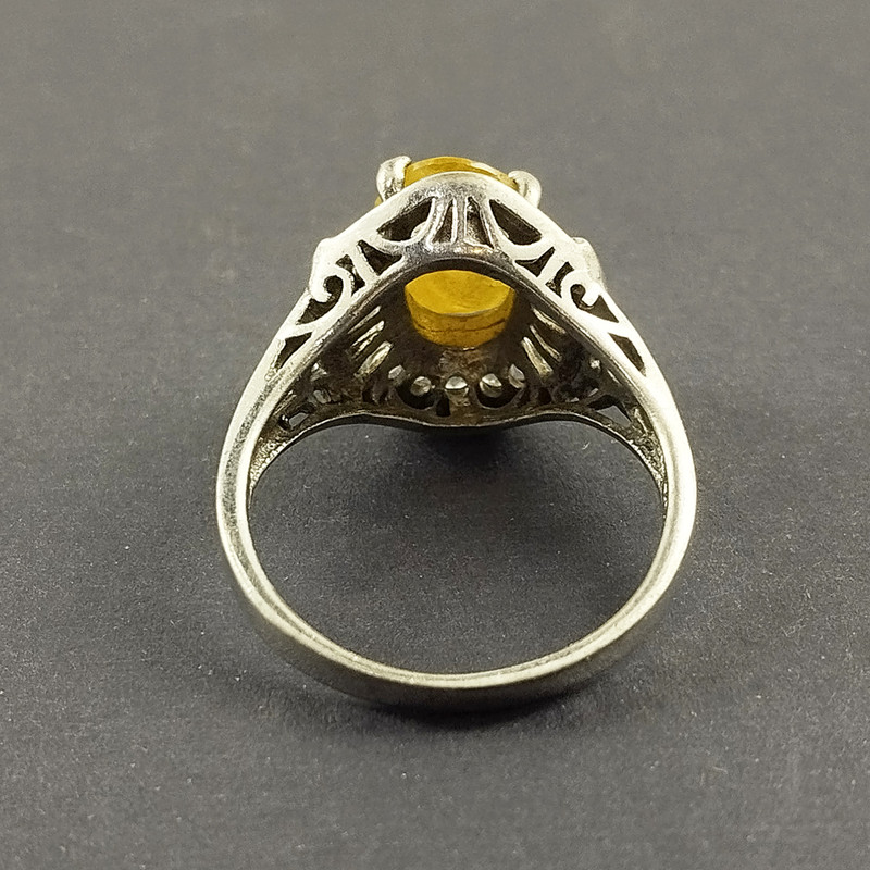 انگشتر نقره زنانه سلین کالا مدل سیترین کد 32