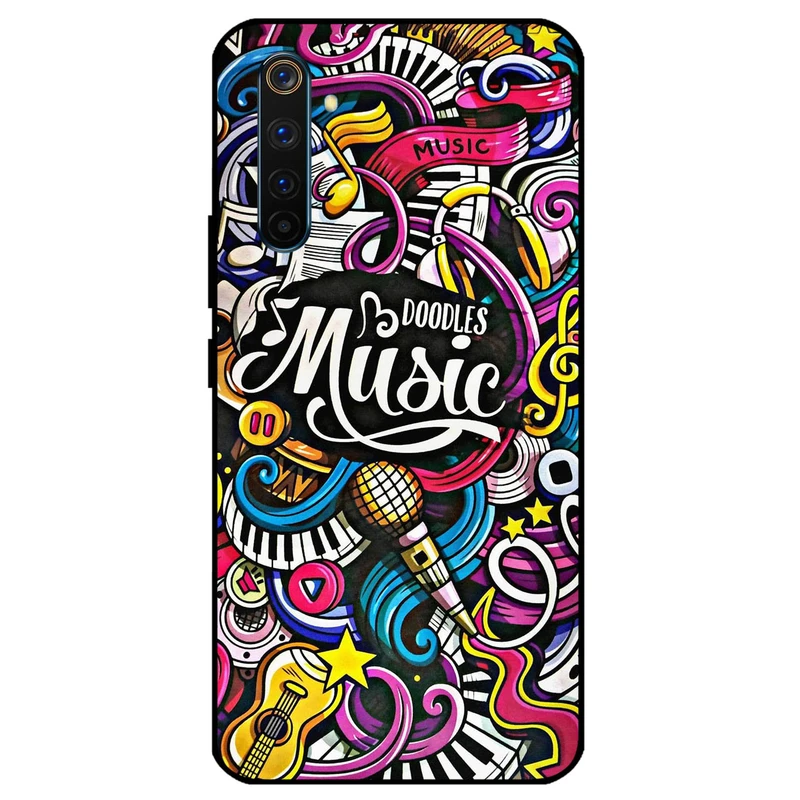 کاور مگافون طرح موزیک مدل 8241 مناسب برای گوشی موبایل ریلمی 6 Pro    