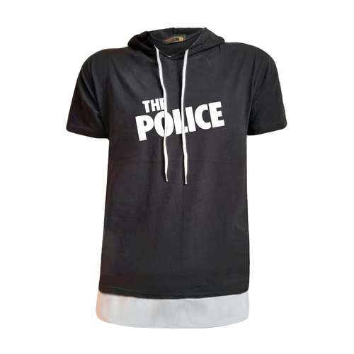 تیشرت کلاه دار مردانه مدل پلیس کد 1334