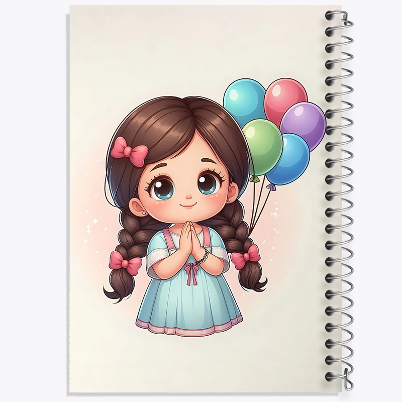 دفتر شطرنجی 50 برگ خندالو مدل دخترانه کد F2276