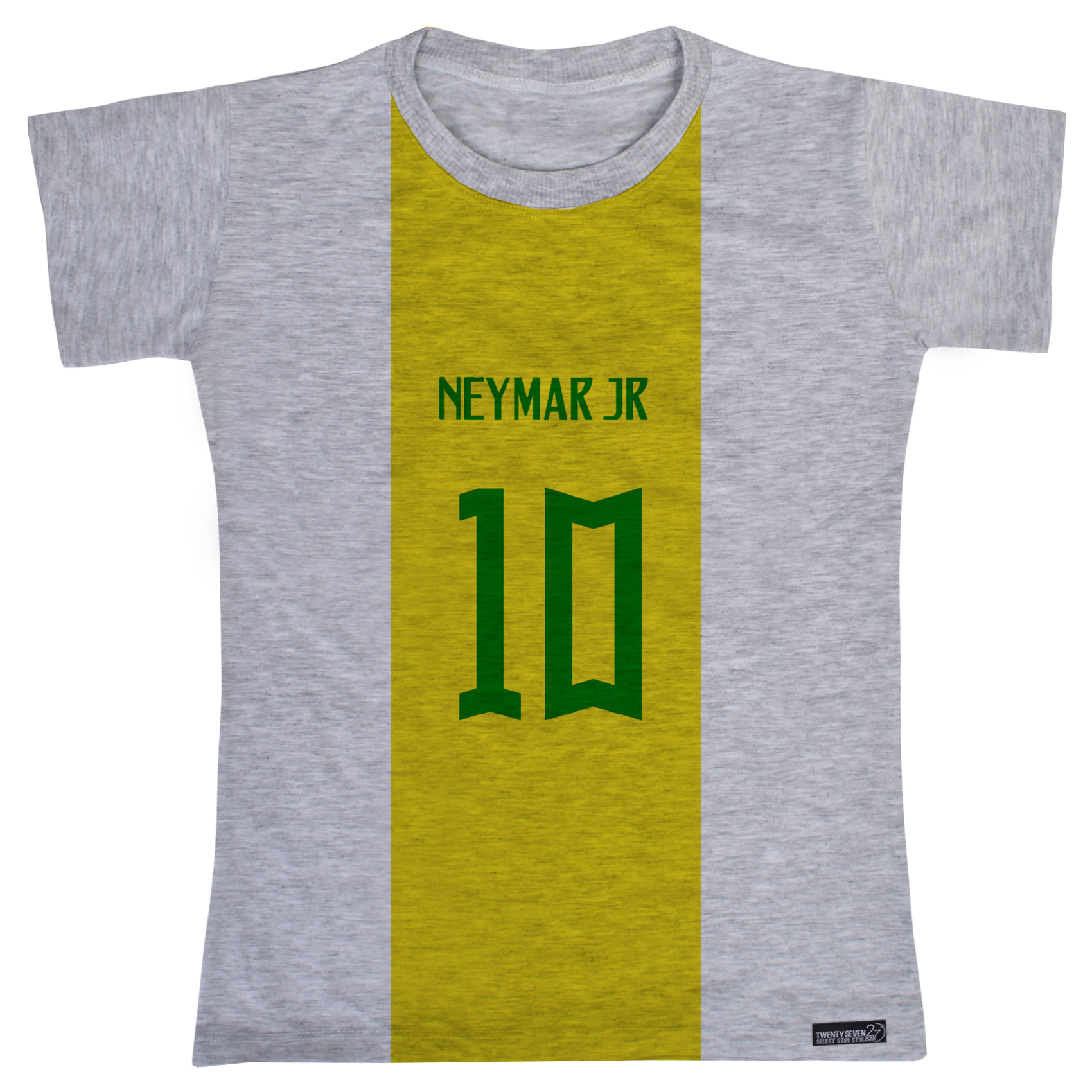 تی شرت آستین کوتاه دخترانه 27 مدل Neymar JR کد MH826