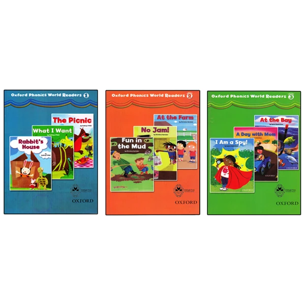 کتاب Oxford Phonics World Readers اثر جمعی از نویسندگان انتشارات اشتیاق نور 3 جلدی