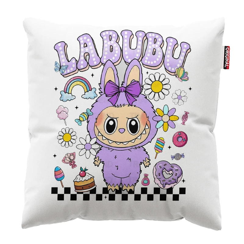 کوسن پاد آفرین طرح لبوبو کد 134 سایز 30*30 سانتی متر