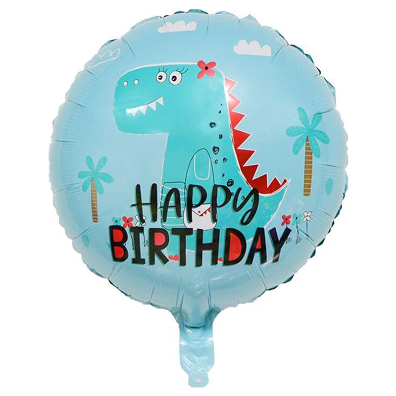 بادکنک فویلی لاکی بالونز مدل happy birthday طرح دایناسور