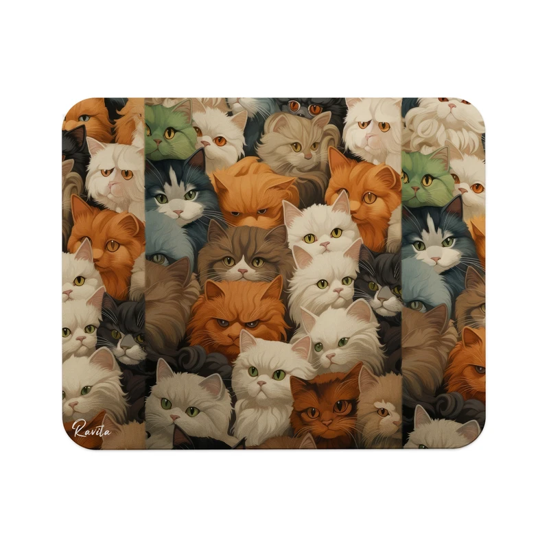 ماوس پد راویتا مدل گربه کد 3583 سایز24*19 سانتی متر