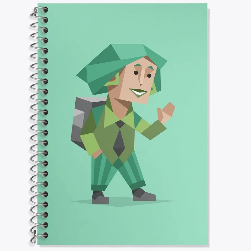 دفتر زبان 50 برگ خندالو مدل سه خط طرح تایپ شخصیتی پیکارگر ENFP کد 7702