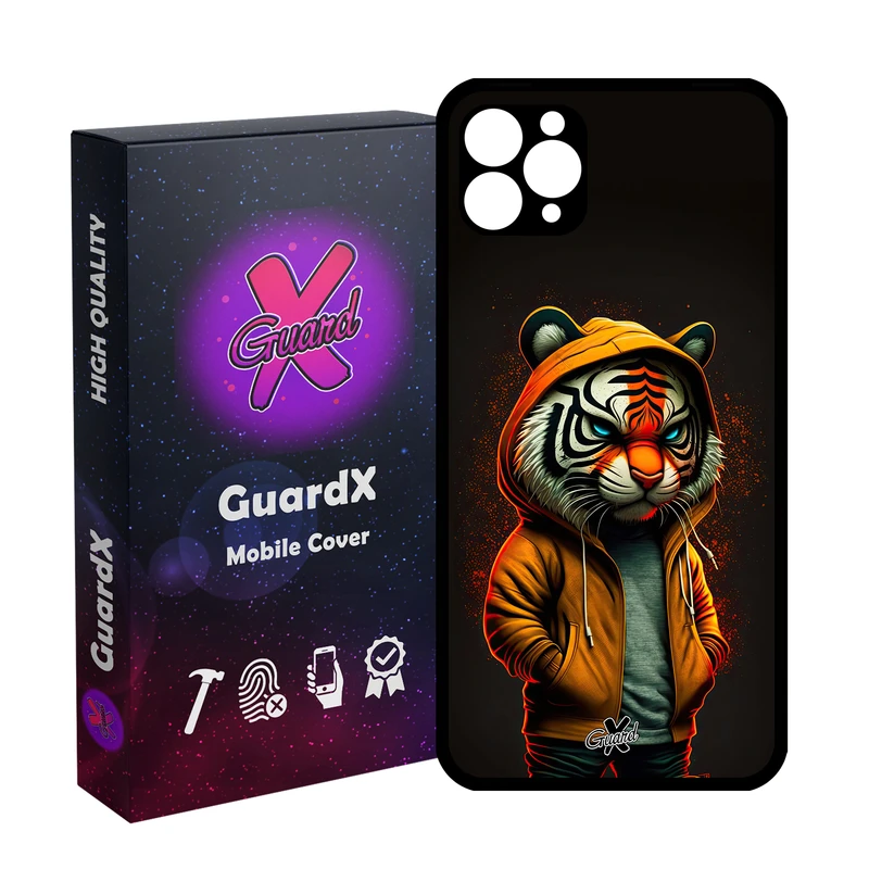 کاور گارد ایکس طرح ببر مدل Glass10618 مناسب برای گوشی موبایل اپل iPhone 11 Pro Max