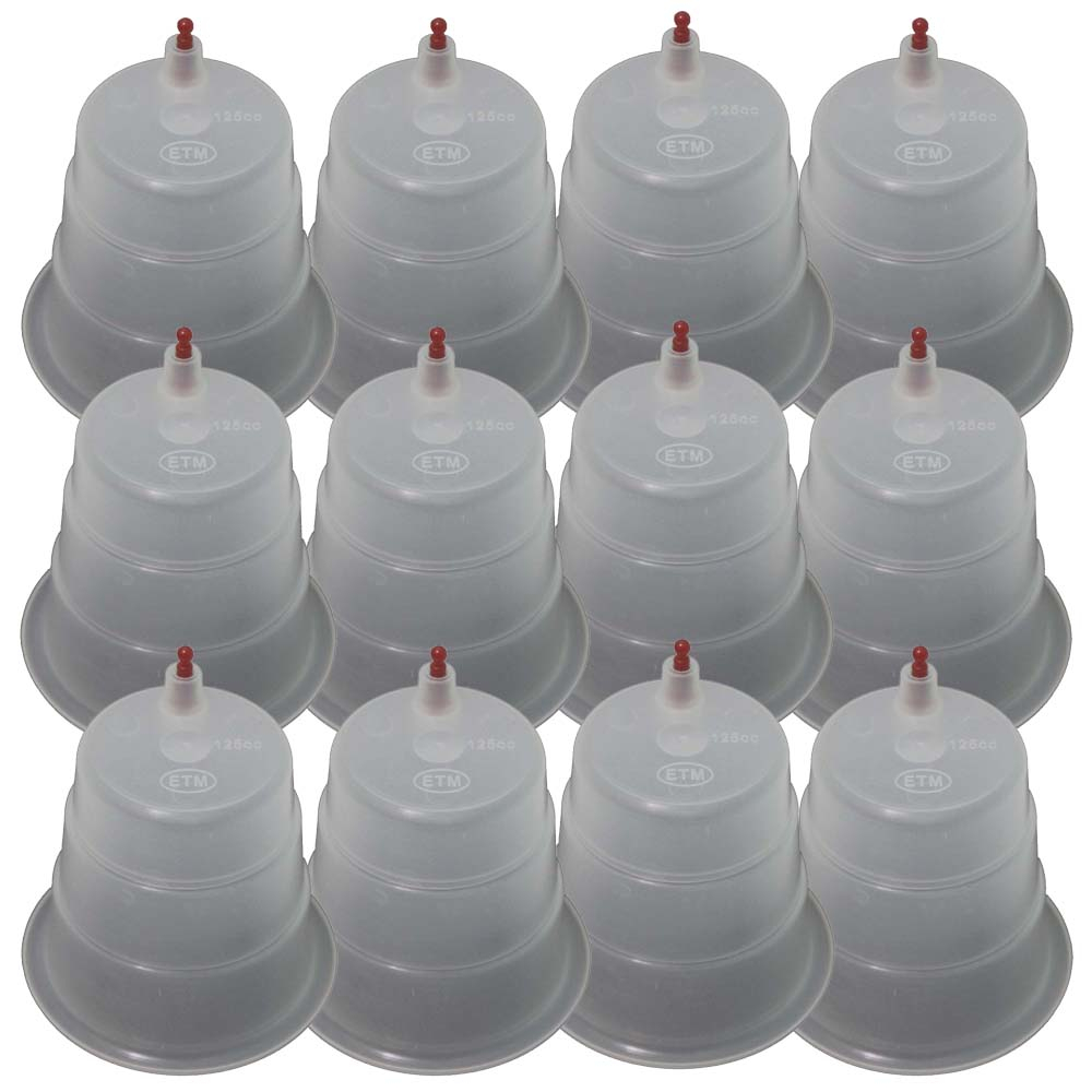 لیوان بادکش ای تی ام مدل 125cc بسته 12 عددی