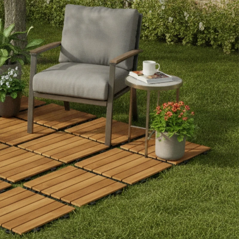 عکس شماره 2 : کفپوش مدل ترموود 6 ردیف کد sm42 سایز 30x30 سانتی متر مجموعه 11 عددی