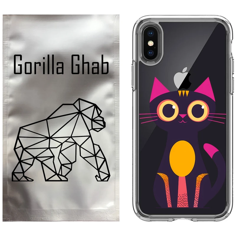 کاور گوریلا قاب مدل CLG کد 46 طرح گربه مناسب برای گوشی موبایل اپل iPhone X / XS
