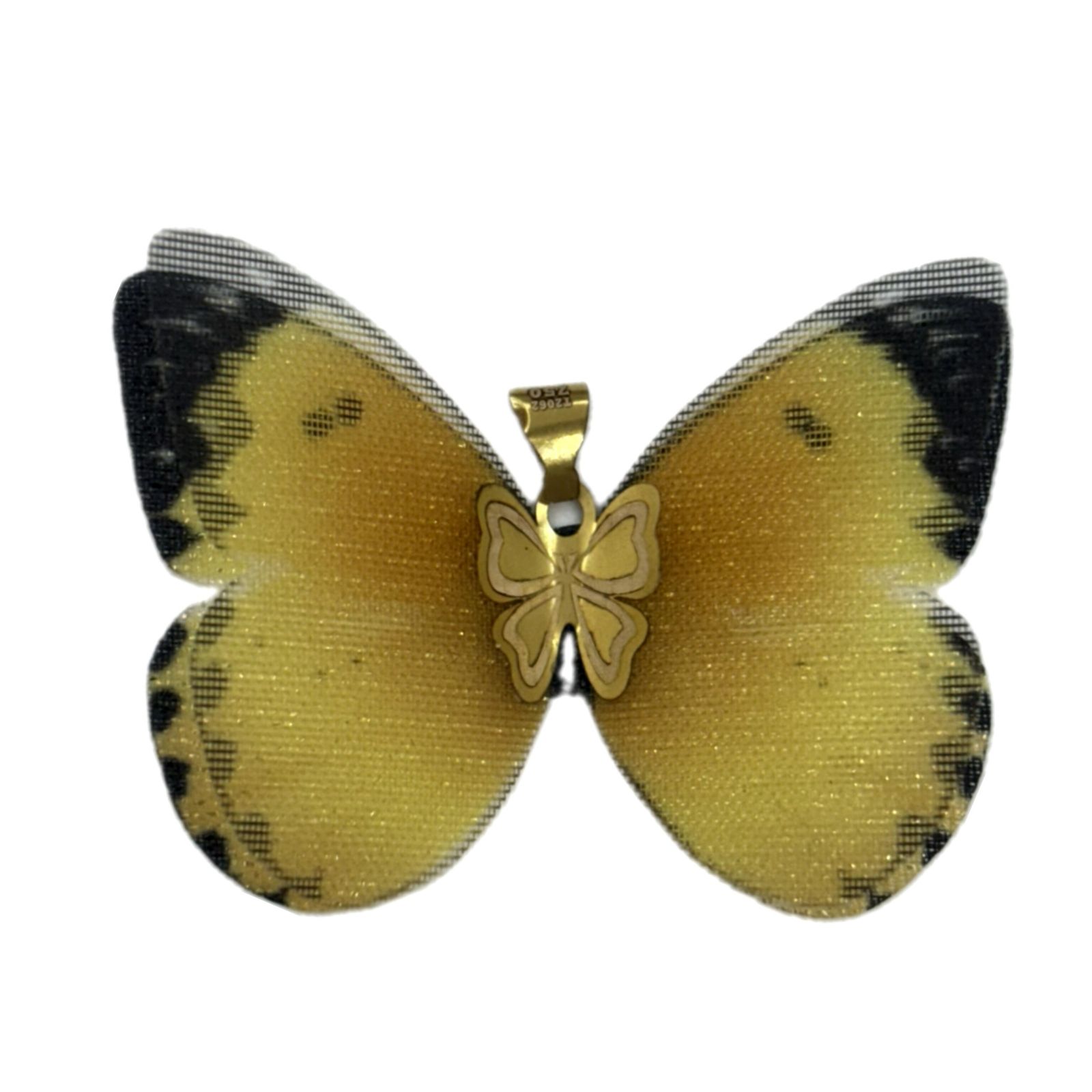 آویز گردنبند طلا 18 عیار زنانه وی وی گلد گالری مدل پروانه ای کد s1005 -  - 1