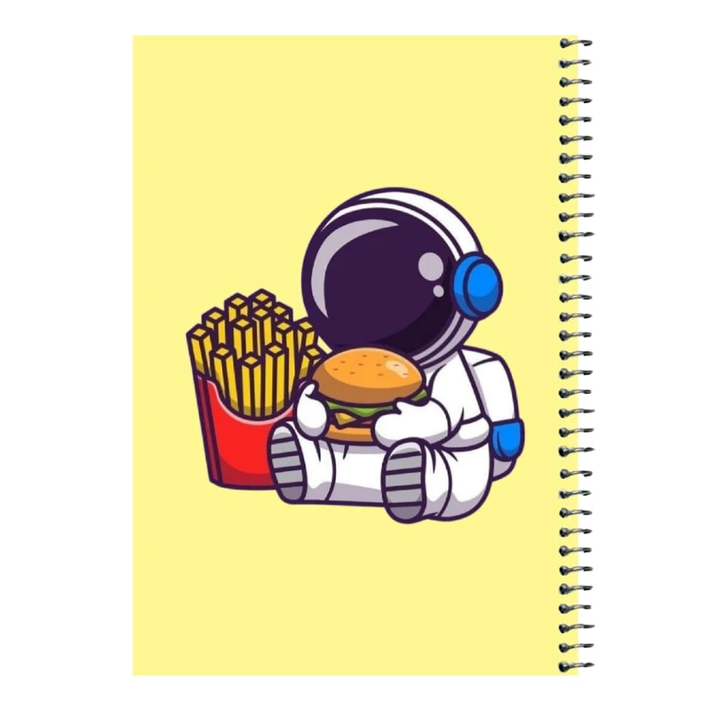 دفتر مشق 80 برگ اس جی مدل فضانورد و همبرگر  