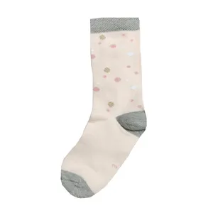 جوراب بچگانه مدل خال خالی زری دوزی