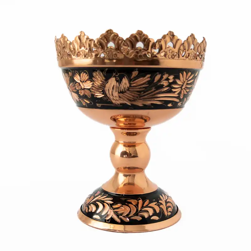 آجیل خوری مسی مدل الماس تراش JL06