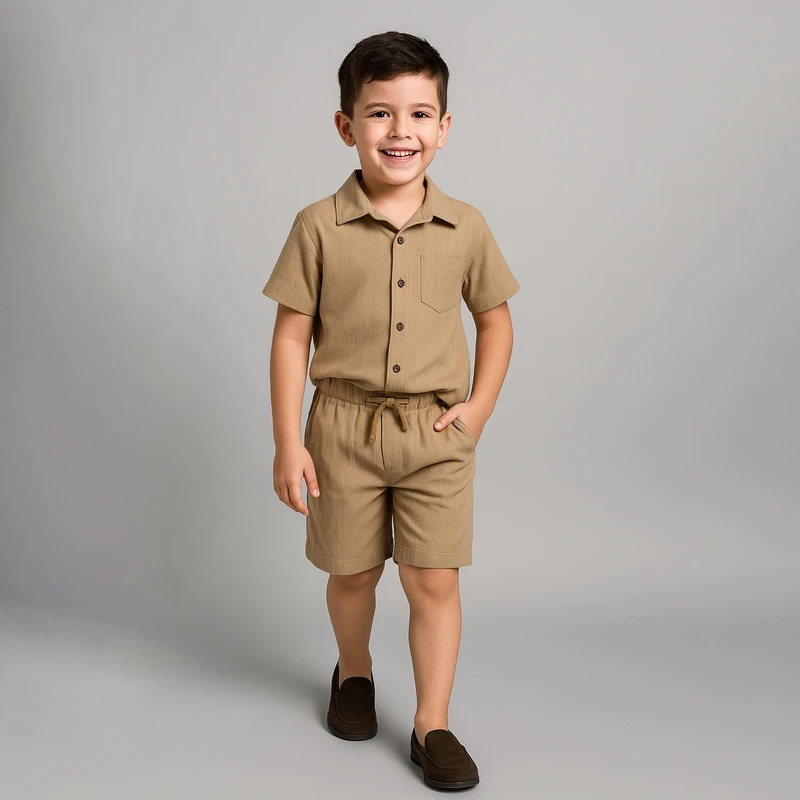 ست پیراهن و شلوارک پسرانه مادر مدل کالچو کد 27