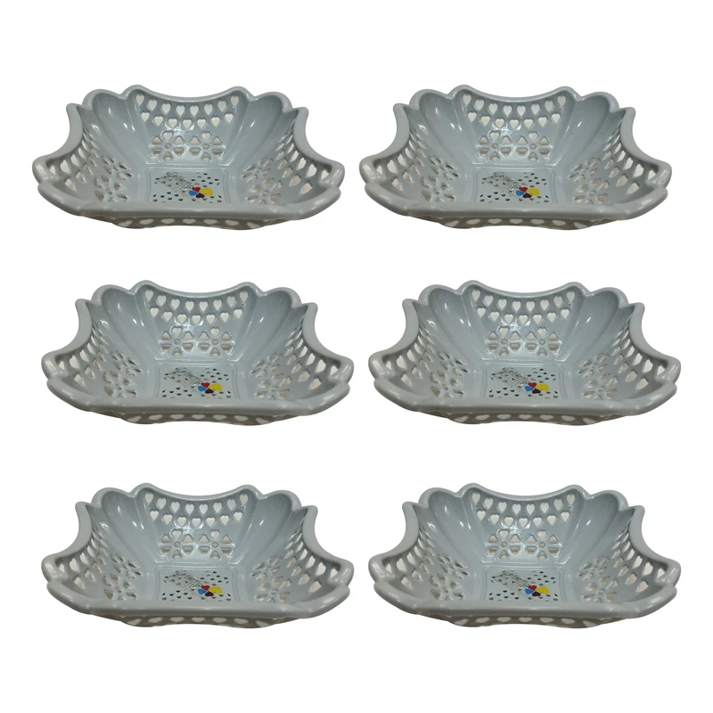 سبد سبزی ایده آل مدل شکوفه کد H06 مجموعه 6 عددی